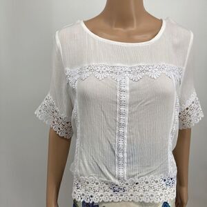 NWT Self Esteem White Top Size XL 100%Rayon
